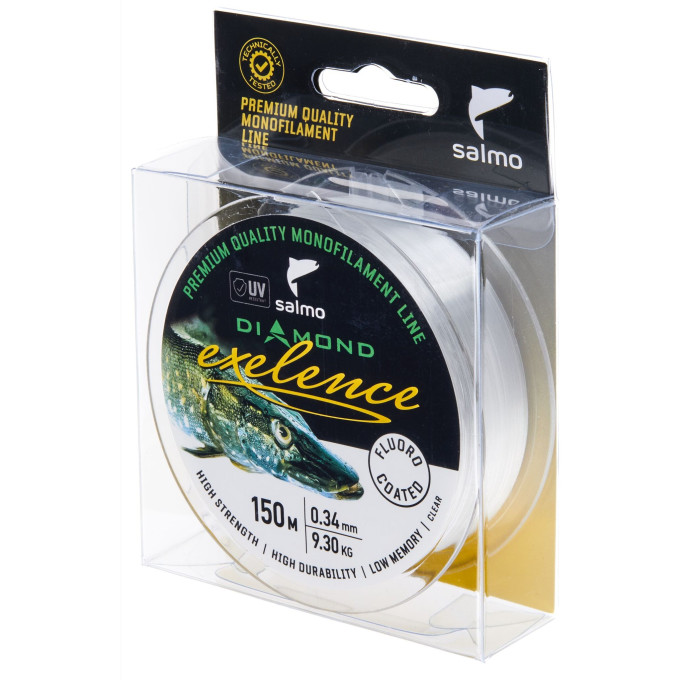 Леска монофильная SALMO DIAMOND EXELENCE FLUORO COATED Clear 150/034 4034-034